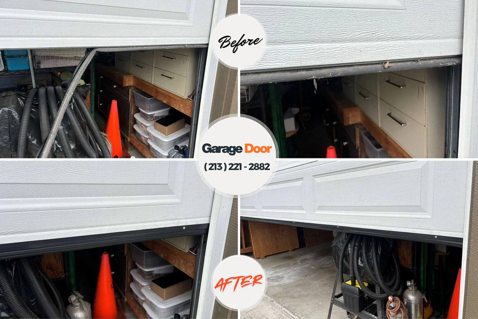 Before and after: garage door repair Spring Lake Heights, NJ